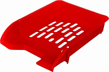 Лоток для бумаг горизонтальный ПП 34х25,2х5,7 см красный Arnika
