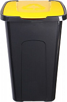 Контейнер для сміття Keeeper 365x370x555 мм 50 л чорний із жовтим 905217