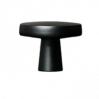Мебельная ручка кнопка Kerron на одно отверстие мм K-2380 MBN матовый черный