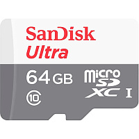 Карта памяти SanDisk microSDXC 64 GB SDSQUNS-064G-GN3MA