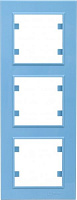 Рамка трехместная Makel Karea вертикальная синий