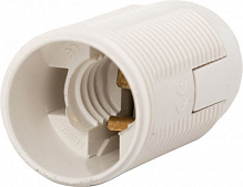 Патрон електричний  ЕМТ із гайкою E14 термопластик білий 22-0117