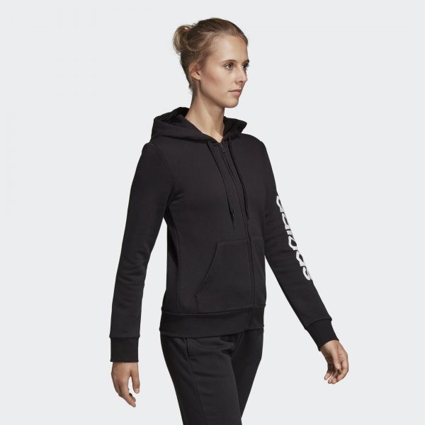 Джемпер Adidas W E LIN FZHD FL DP2417 р. M черный