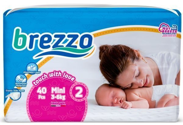 Підгузки Brezzo дитячі Mini 40 шт.