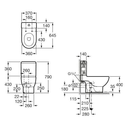 Унитаз ROCA Meridian-N A342247000