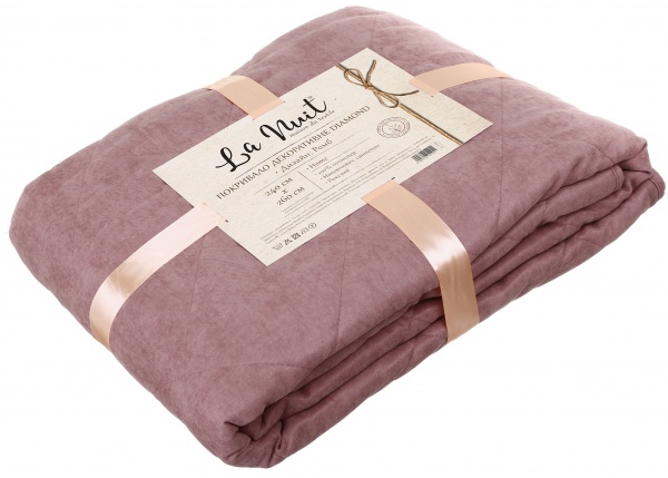 Покривало Diamond ромб 240x260 см La Nuit рожевий 