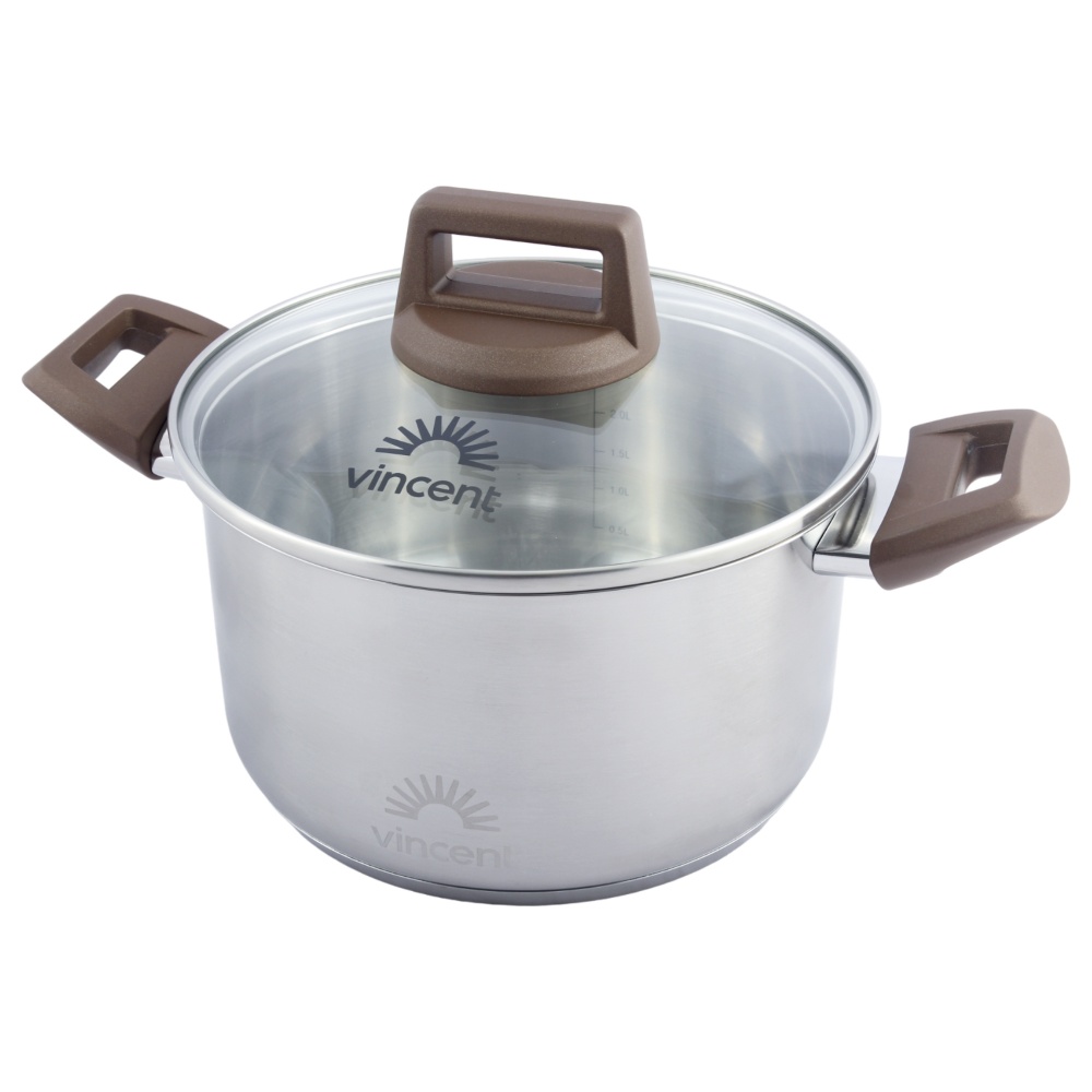 Кастрюля с крышкой Vincent 20 см 3,3 л VC-3186-20