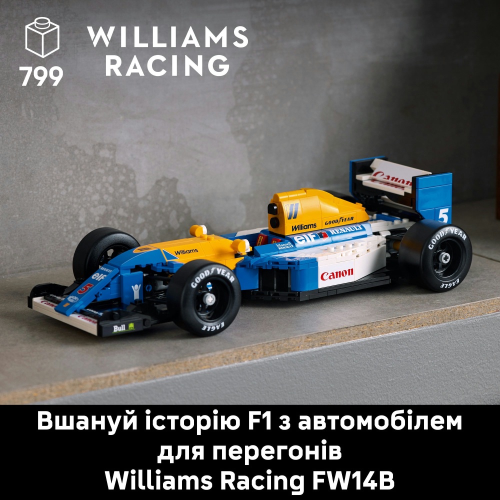 Конструктор LEGO Icons Williams Racing FW14B і Найджел Менселл 10353
