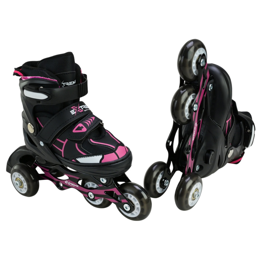 Роликовые коньки Shantou Extreme Motion M RL25428 р. 34-37 черный