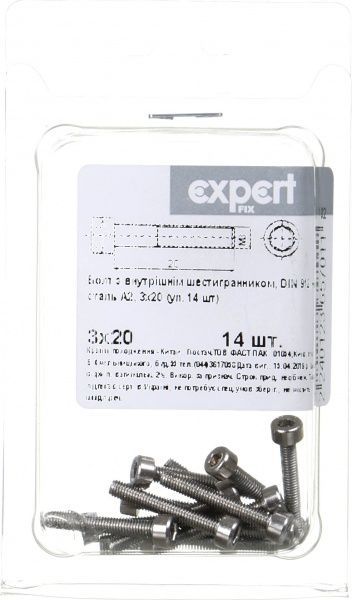 Болт метрический DIN912 3x20 мм 14 шт.