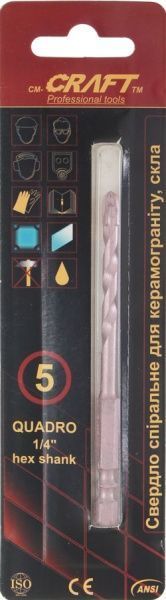 Сверло Craft для керамогранита квадро 5 мм 267-205