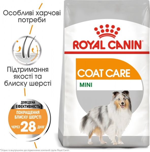 Корм Royal Canin для собак MINI COAT CARE (Міні Коат Кер), 3 кг