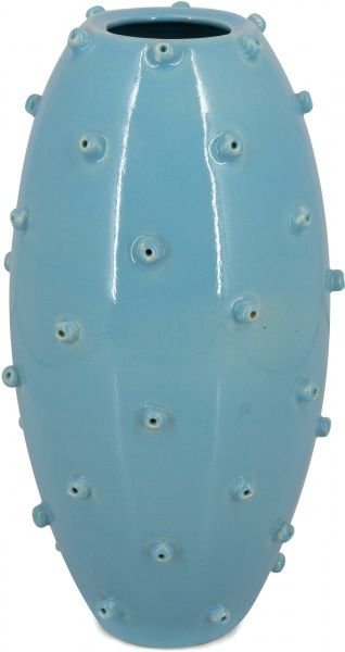 Ваза керамическая голубая Кери 22х12 см
