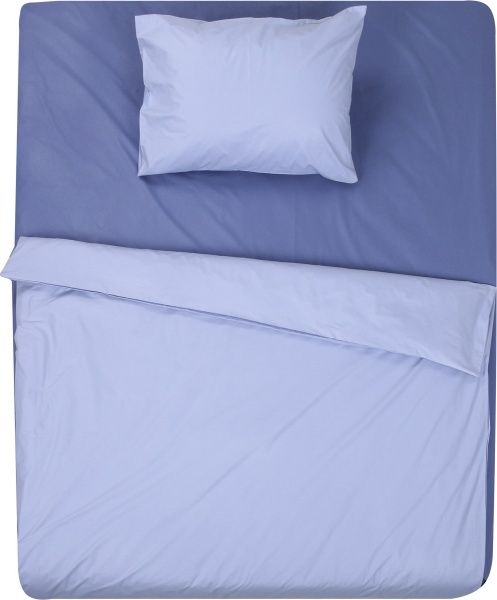 Комплект постільної білизни Моно 1,5 синій із блакитним La Nuit 