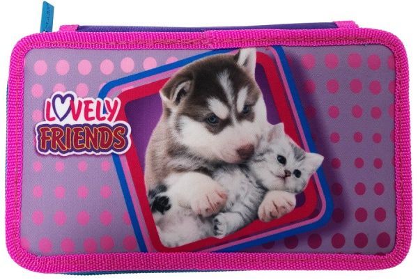 Пенал Lovely Friends 210/70D PL 20403 CLASS розовый