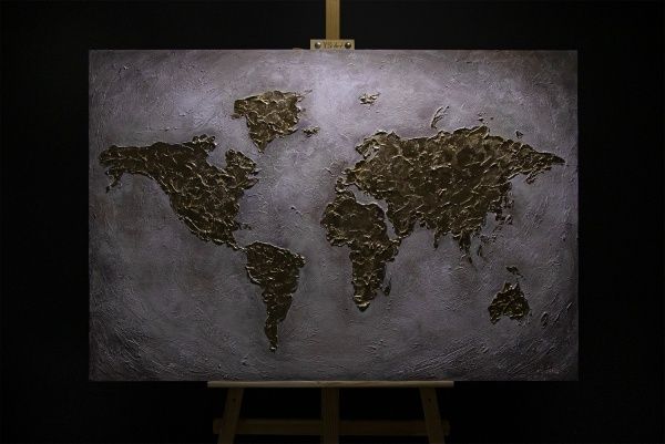 Картина Золотая карта 80x120 см Юрис Проф Арт 