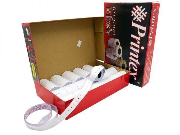 Этикетки-ценники Printex 21х12 мм белые прямые 