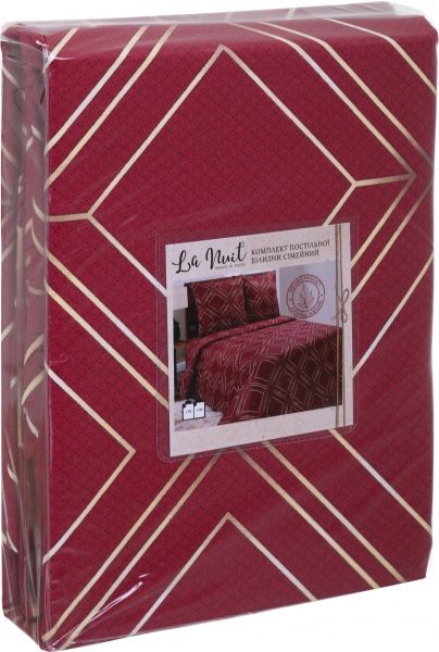 Комплект постельного белья Геометрия семеный красный La Nuit 