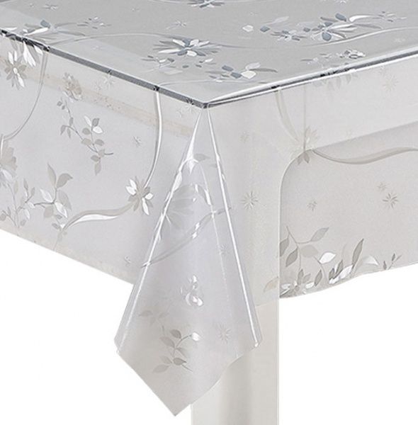 Скатерть 3Д ТС368-001 Нежность 137x100 см белый Даріана 