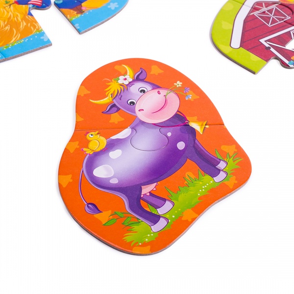 Развивающий набор Vladi Toys 3 в 1 Ферма VT2901-03