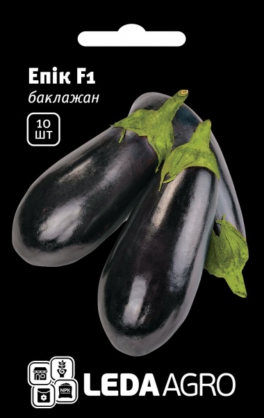 Насіння LedaAgro баклажан Епік F1 овально-конічний 10 шт.