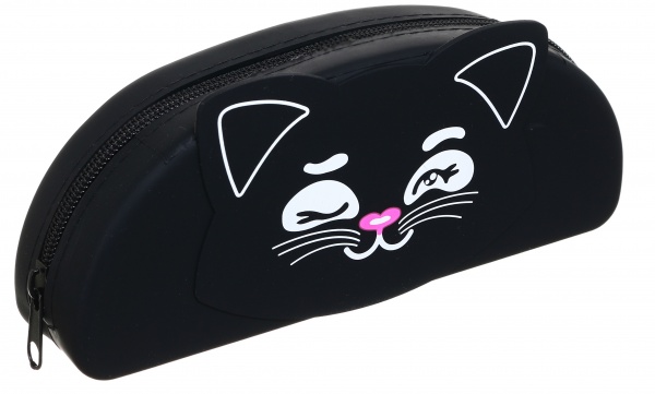 Пенал силиконовый Котик 19х8х4 см Nota Bene черный