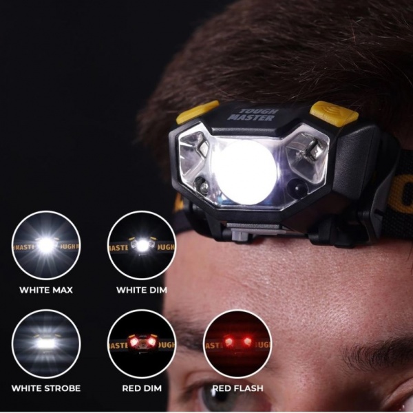 Фонарь налобный Tough Master LED с датчиком движения 250 lm TM-HMS250