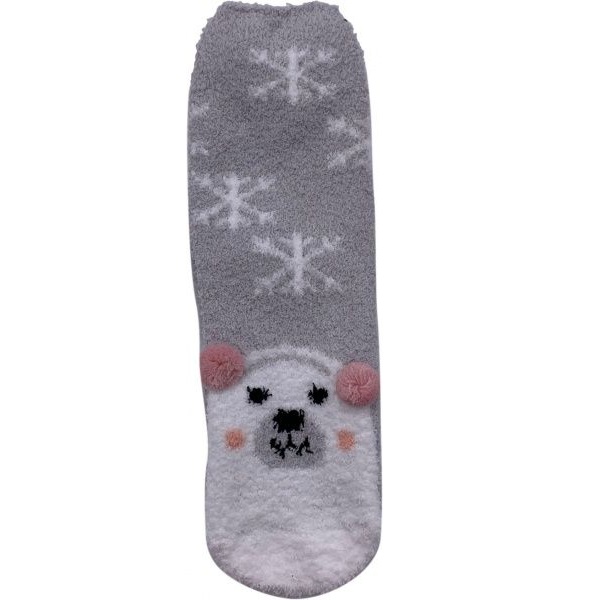 Носки женские La Nuit Home медвежонок р. универсальный серый 1 пар 