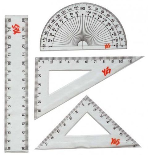 Набор линеек 4 предмета 15 см 370263 YES