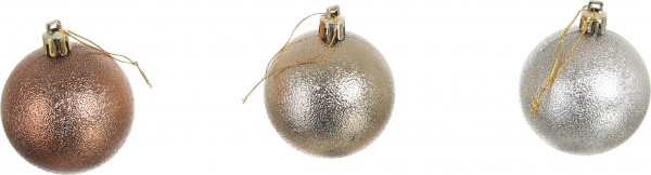 Набір ялинкових іграшок Тональність в асортименті d 60мм 40 шт./уп.