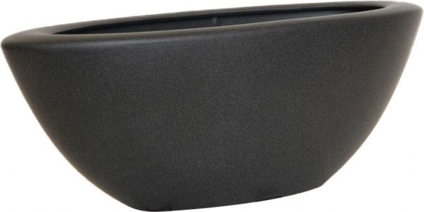 Горшок керамический Ориана-Запорожкерамика Ладья крошка овальный 9 л черный 