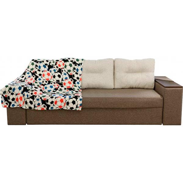 Плед Футбол 125x150 см черный с рисунком UP! (Underprice) 