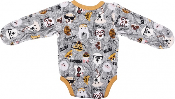 Боди унисекс Маленькие люди собачки р.62 разноцветный 