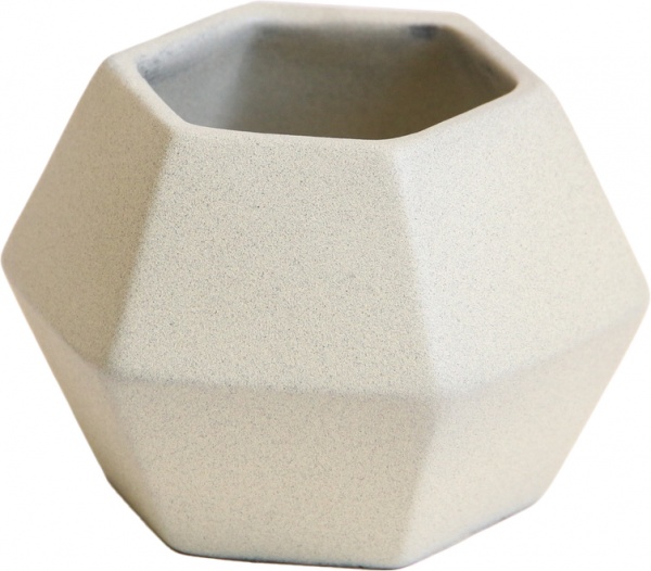 Вазон керамический Ориана-Запорожкерамика №3 крошка фигурный 0,35 л бежевый (074-3-001) 