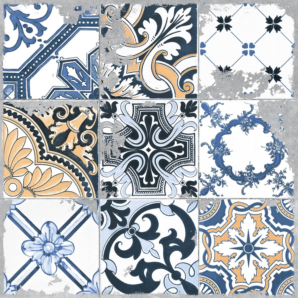 Плитка Golden Tile Beton Art Patchwork grey BA2560 60x60 см