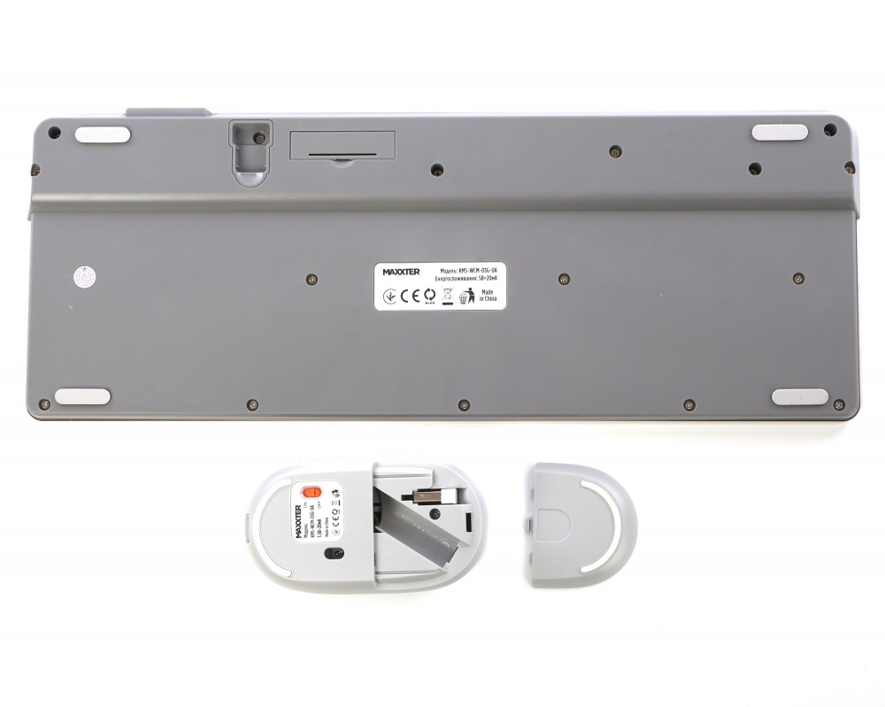 Комплект клавіатура + миша Maxxter KMS-WCM-03G-UA, ножичний механізм