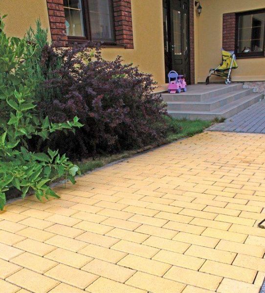 Тротуарна плитка Золотой Мандарин Цегла гірчична 200 х 100 х 40 мм.