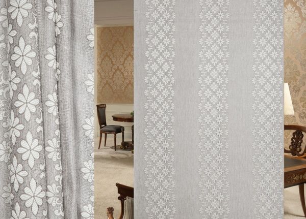 Тканина портьєрна 280 см жакард сіра 