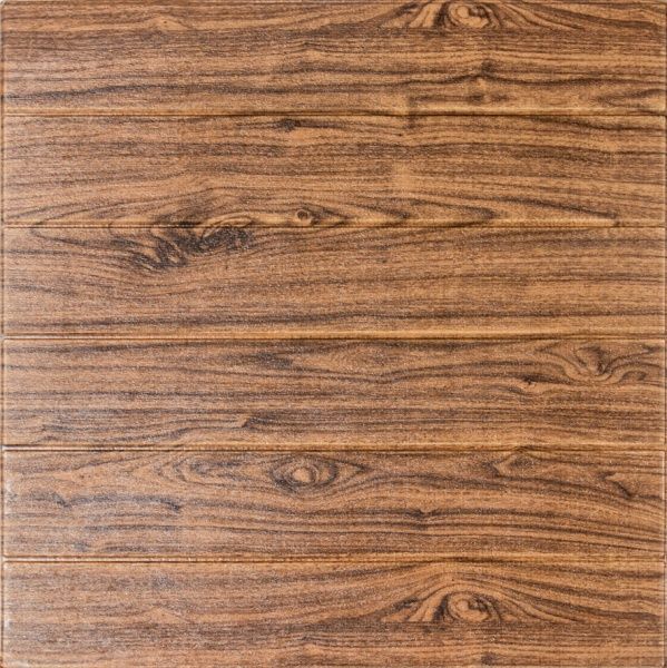 3D Панелі ПВХ самоклеюча дуб темний 0.49 кв.м.