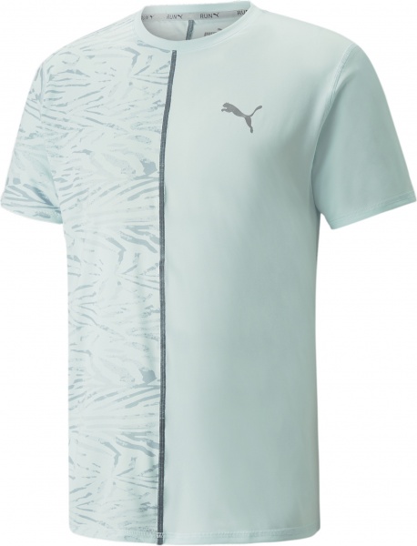 Футболка Puma RUN Graphic SS Tee M 52140220 р.S блакитний