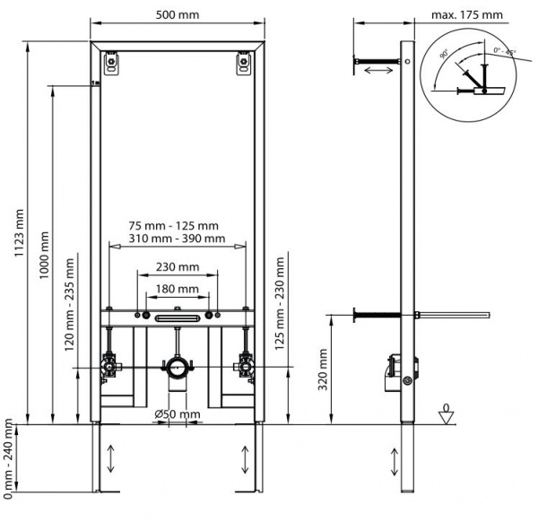 Инсталляция для биде Koller Pool Dune bidet