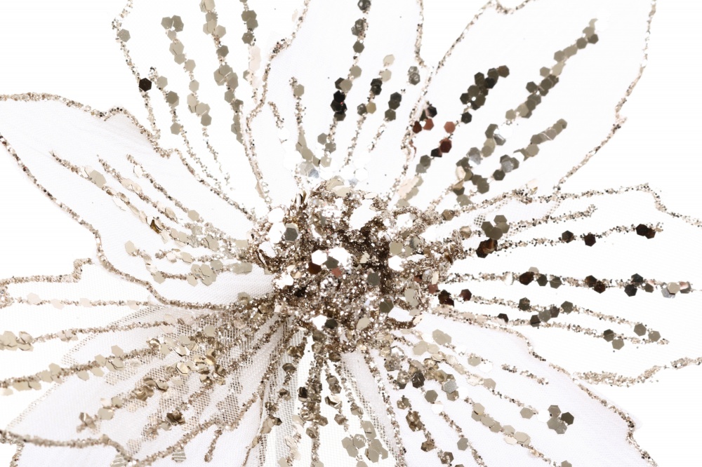 Декорація новорічна Лілія 25 см білий