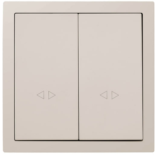 Механизм выключателя перекрестный двухклавишный HausMark Juna без подсветки песочный/бежевый 7041-1888U2-107TW