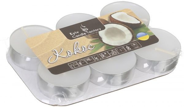 Набор чайных свечей Кокос 6 шт. 7020 Candy Light