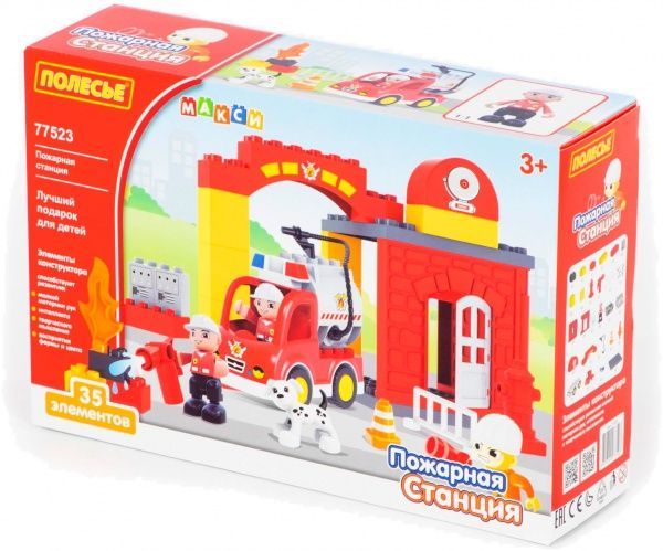 Конструктор строительный Полесье Пожарная станция 77523