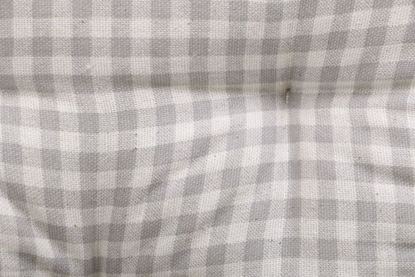 Подушка на стул серая в клетку 40x40 см Прованс