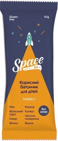 Батончик SpaceBar Спейс Бар 45 г (Интеллект) 