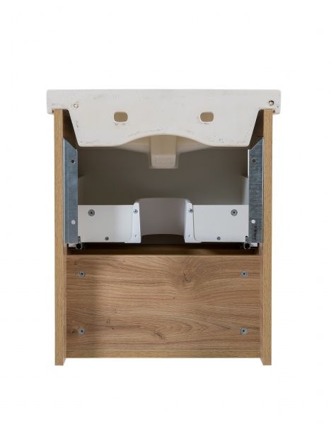 Тумба подвесная ScandiSPA Edda севилья/белый с умывальником Frame 50 см