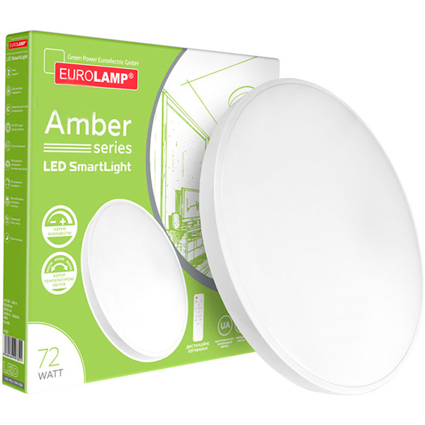 Светильник светодиодный Eurolamp Amber N28 с пультом ДУ 72 Вт белый 3000-6500 К 