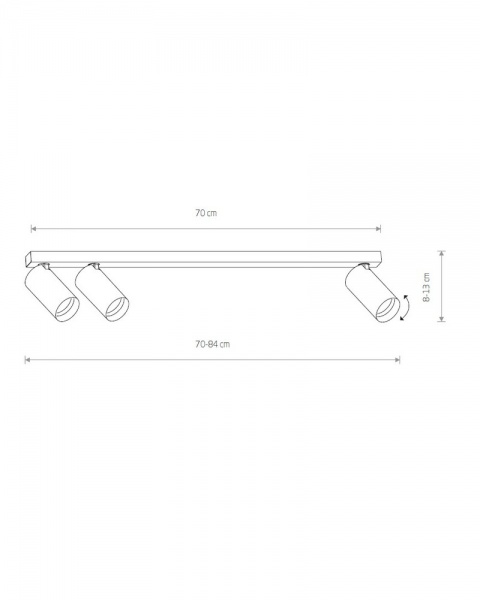 Спот Nowodvorski Mono 3x10 Вт GU10 латунь 7783 